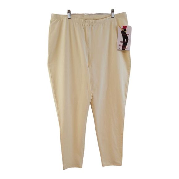 Renee Greenstein Pants Tummy Control Women With Control Sz 3XT Tall - Cream New - Picture 7 of 10